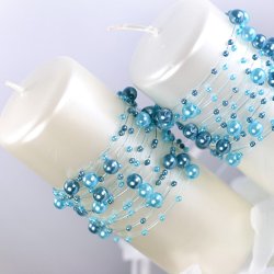 Perleguirlande - Turkis bl