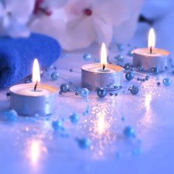 Perleguirlande - Turkis bl