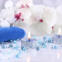 Perleguirlande - Turkis bl