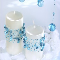 Perleguirlande - Turkis bl