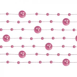 Perleguirlande - Mrk pink