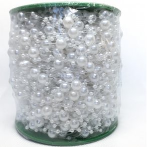 Perleguirlande - Hvid/Perlemor - Rulle