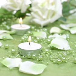 Perleguirlande - Lys grn