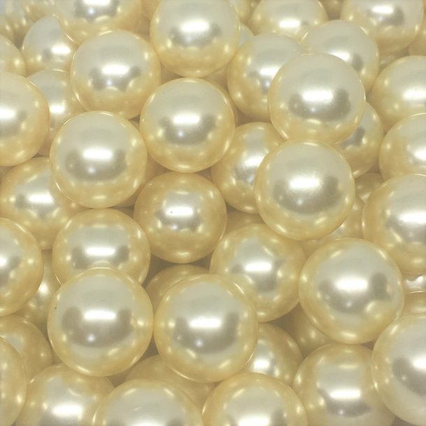 Perle uden hul - Elfenben - 1,8 cm - 30 stk.