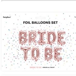 Folieballon - BRIDE TO BE - Rosa guld