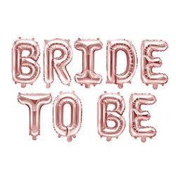 Folieballon - BRIDE TO BE - Rosa guld