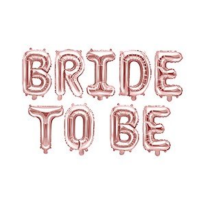 Folieballon - BRIDE TO BE - Rosa guld