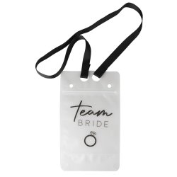 Drikke pose med sugerr og strop - TEAM BRIDE - 6 stk.