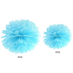 Pompon - Turkis bl - 25 cm