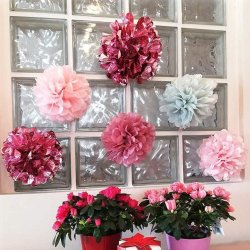 Pompon - Rose mix - 20 stk.