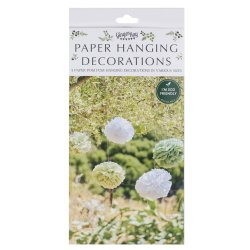 Pompon - Salviegrn/hvid mix - 5 stk.