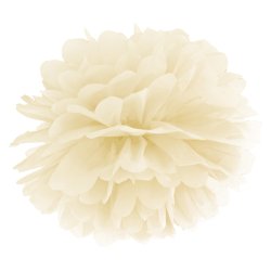 Pompon - Lys gul / Creme - 35 cm