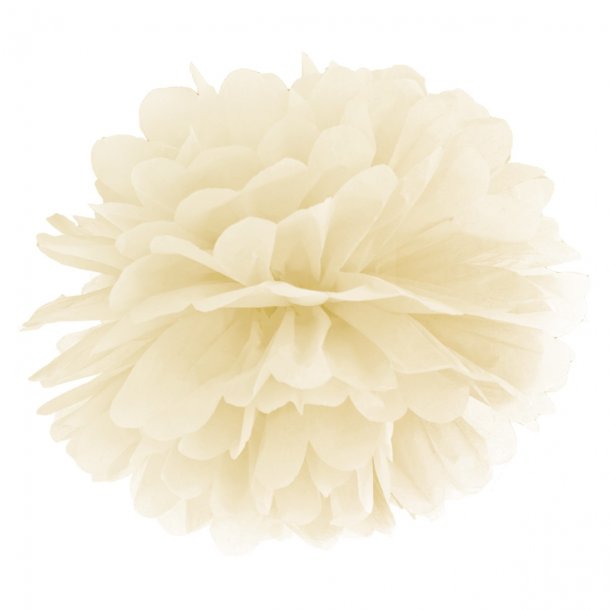 Pompon - Lys gul / Creme - 35 cm