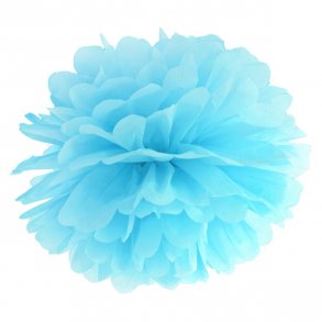 Pompon - Turkis bl - 35 cm