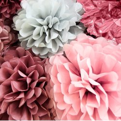 Pompon - Rose mix - 20 stk.