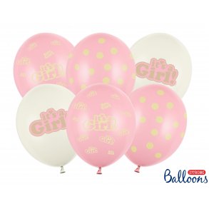 Balloner - IT'S A GIRL - Mix - 6 stk.