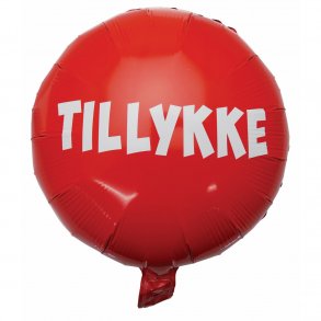 Folieballon - TILLYKKE - Rd