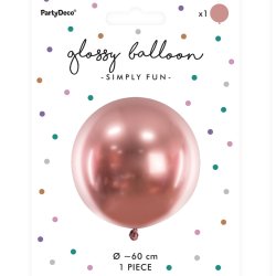 Ballon - Rosaguld  Glossy - 60 cm