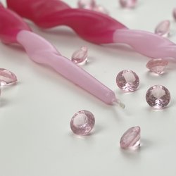 Lys til stage - Snoet Lyserd / Ceriserd - 28 cm - 2 stk.