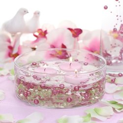 Perleguirlande - Mrk pink