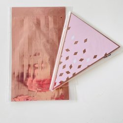 Guirlande med vimpler og tassels - Rosaguld