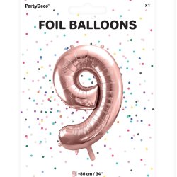 Folieballon - ROSAGULD - TAL 9 - 86 cm