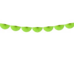 Guirlande med rosetter - blegrn - 30 cm