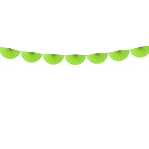 Guirlande med rosetter - blegrn - 30 cm