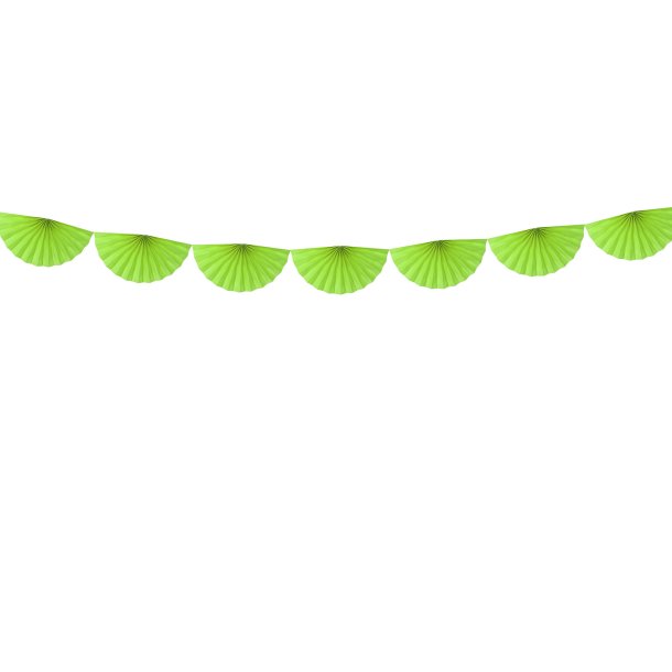 Guirlande med rosetter - blegrn - 30 cm