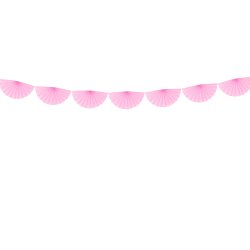 Guirlande med rosetter - Lyserd - 30 cm