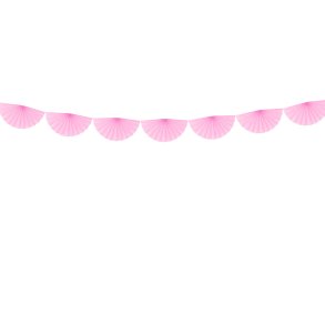 Guirlande med rosetter - Lyserd - 30 cm