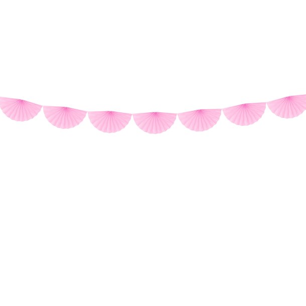 Guirlande med rosetter - Lyserd - 30 cm