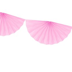 Guirlande med rosetter - Lyserd - 40 cm