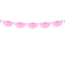 Guirlande med rosetter - Lyserd - 40 cm