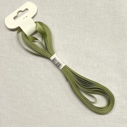 Satinbnd - Stvet grn - 10 mm
