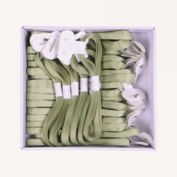 Satinbnd - Stvet grn - 10 mm