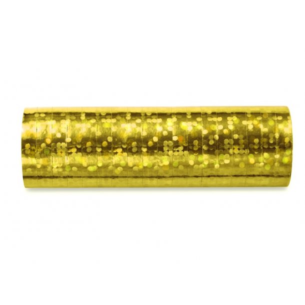 Serpentin - Holografisk Guld - 18 stk.