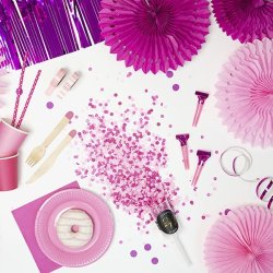 Serpentin - Holografisk Pink - 18 stk.