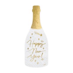 Servietter - Champagneflaske - Happy New Year
