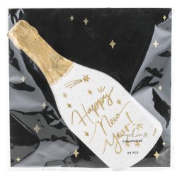 Servietter - Champagneflaske - Happy New Year