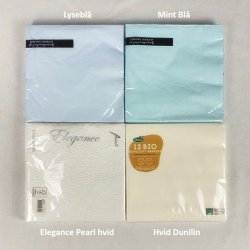 Servietter -  Ambiente Elegance Pearl Hvid - 40x40 cm