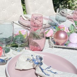 Servietring - Gren med orkid - Slv