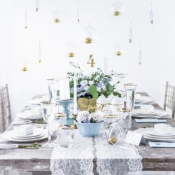 Servietter - Lysebl 33x33 cm