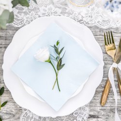 Servietter - Lysebl 33x33 cm