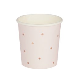 Shotglas - Lyserd med med rosegold prikker - 10 stk. 