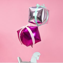 Satinbnd - Lyserd - 5 cm