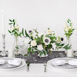 Bordlber -  Sort organza 36 cm x 9 meter