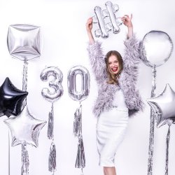 Glitter Guirlande - Slv - 4 meter