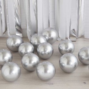Balloner til ramme / Stativ - Slv Chrome - Mini - 40 stk.