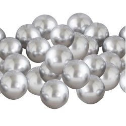 Balloner til ramme / Stativ - Slv Chrome - Mini - 40 stk.